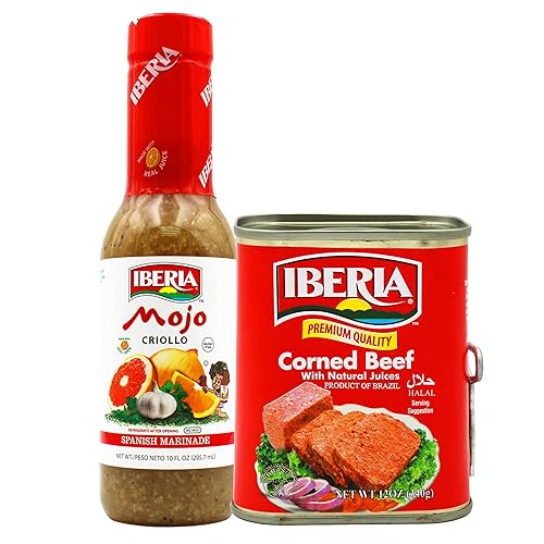 Iberia Carne de res en conserva, 12 onzas + Iberia Mojo Criollo, 10 onzas