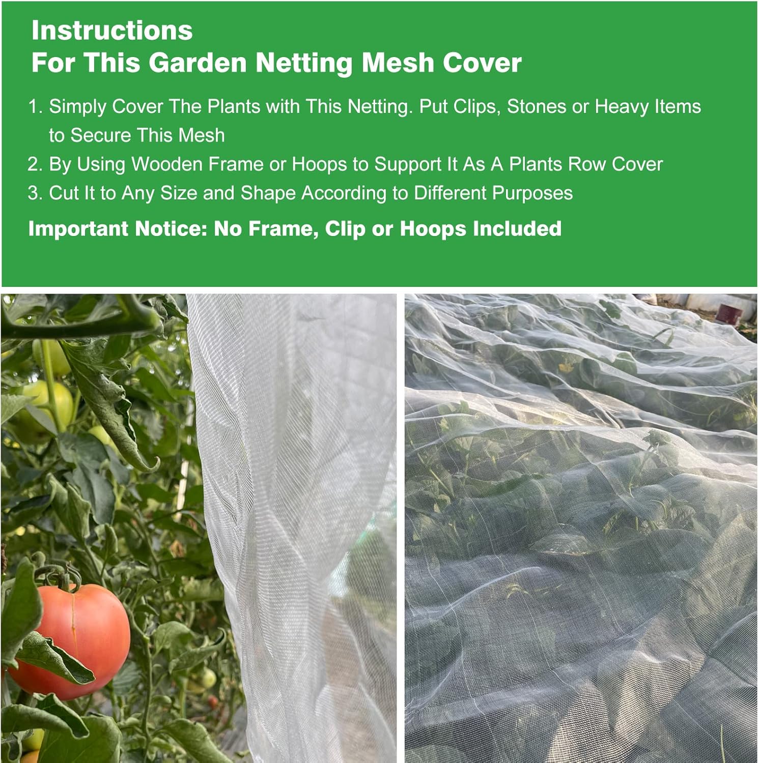 Ultra Fine Garden Netting 4'x10' Plant Pest Barrier Covers Bird Patio Mosquito Netting Tree Vegetable Mesh Protection Netting Fruit Greenhouse Row Nets for Garden : Patio, Lawn & Garden