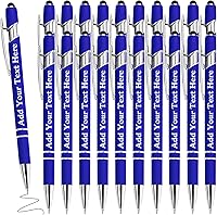Vista 56 de Bolígrafos personalizados a granel grabados personalizados con punta de lápiz capacitivo, bolígrafos personalizados de tinta negra, regalos
