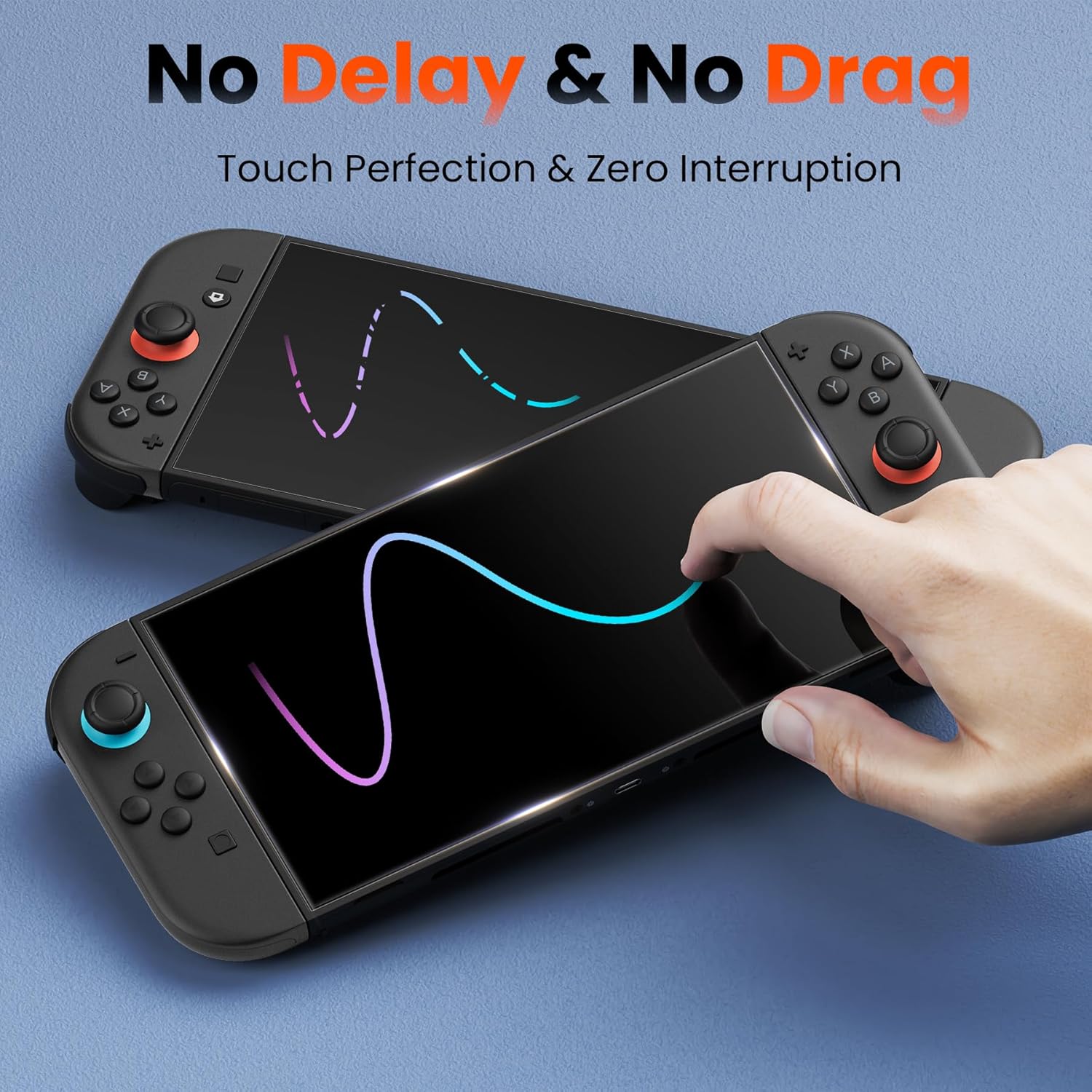 YWXTW Anti Reflective Screen Protector Compatible With Nintendo Switch 2, [99% Clarity & Auto-Align], Anti Glare 9H+ Hardness Tempered Glass, Switch 2 (2025) Accessories, 7.9'' - Image 5