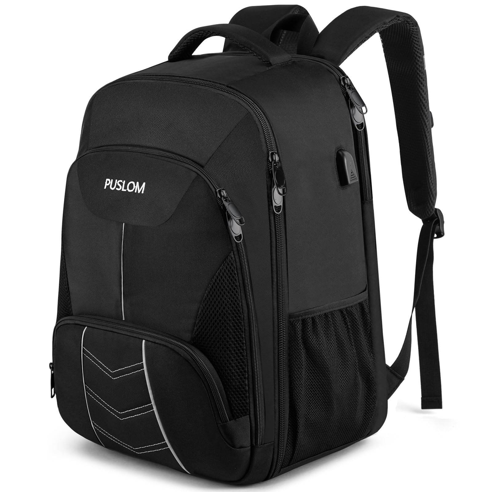 Zaino per Ryanair 40x20x25 Zaino da Viaggio Aereo Zaino Bagaglio a Mano Borsa da Cabina per Voli Zaini Casual 14 Pollici Zaino Porta PC Uomo Donna con Caricatore USB per Scuola Lavoro Trekking, Nero