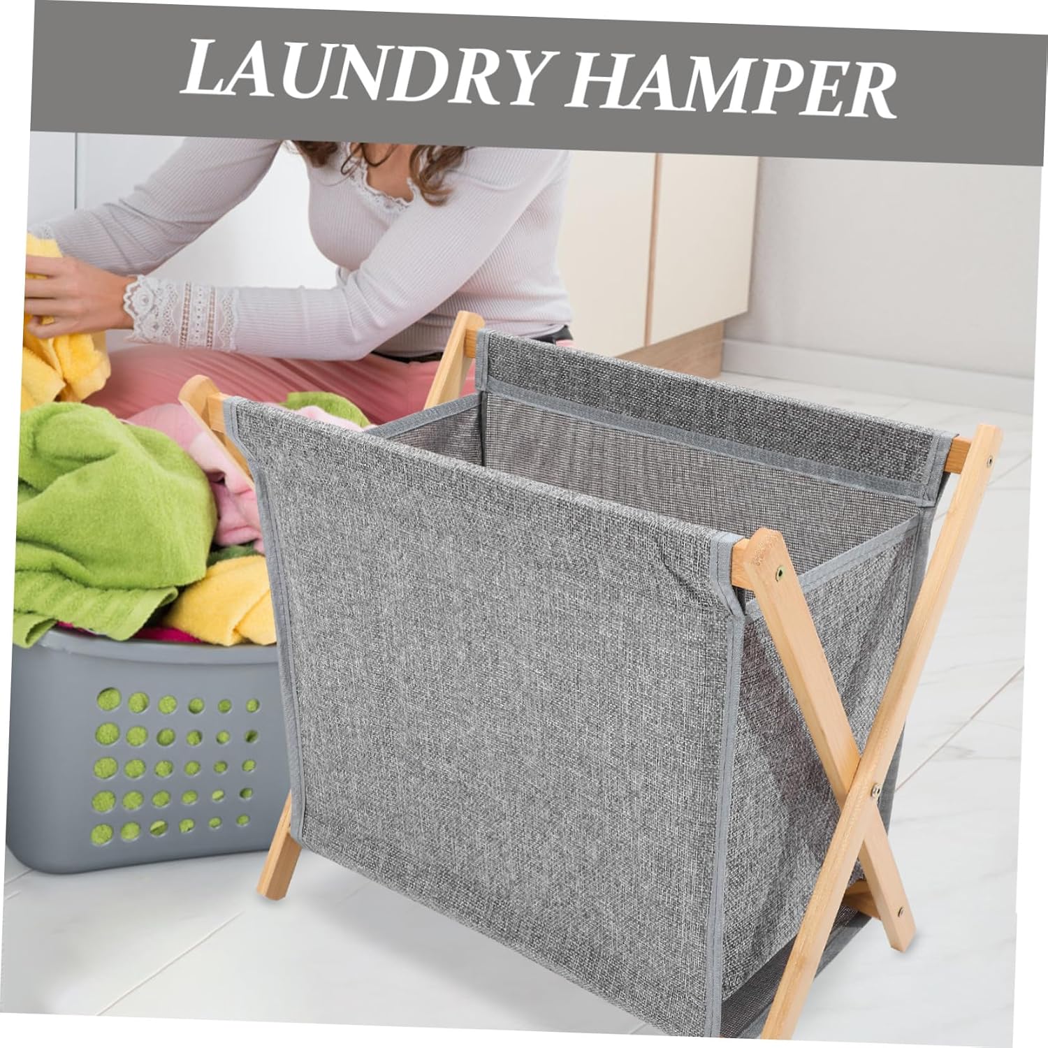 Foldable Large Capacity Laundry Hamper Dirty Clothes Basket for Home and Dormitory Storage Organizer with Stable Frame and Lightweight Design