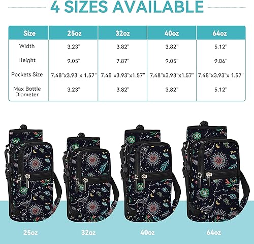 Miniatura 2 de AUPET Portabotellas de Agua para Mochila con Soporte para Brazo 25324064 oz, Funda Cruzada Aislada para Botella de Agua con Correa y Bolsillos para