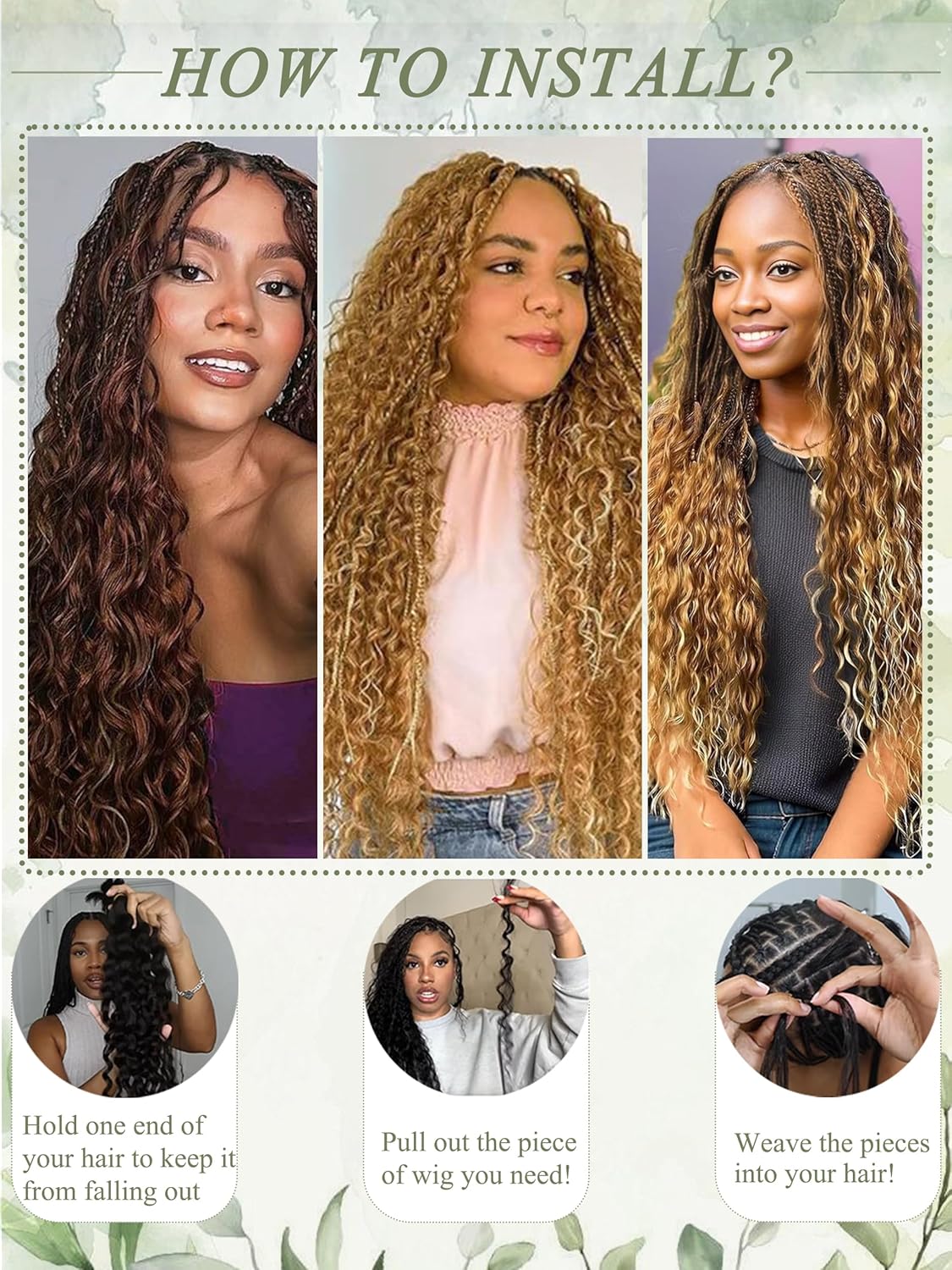 Blonde Human Braiding Hair for Boho Braids 18 Inch 100 g 4 Bundles Deep Wave Bulk Human Hair for Braiding No Weft 10A Curly Human Hair Extensions Wet and Wavy Color 27