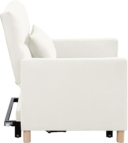 Miniatura 4 de Linique Sofá cama multifuncional con almohada, sofá convertible 3 en 1 de terciopelo suave, silla de cama extraíble para sala de estar, dormitorio,