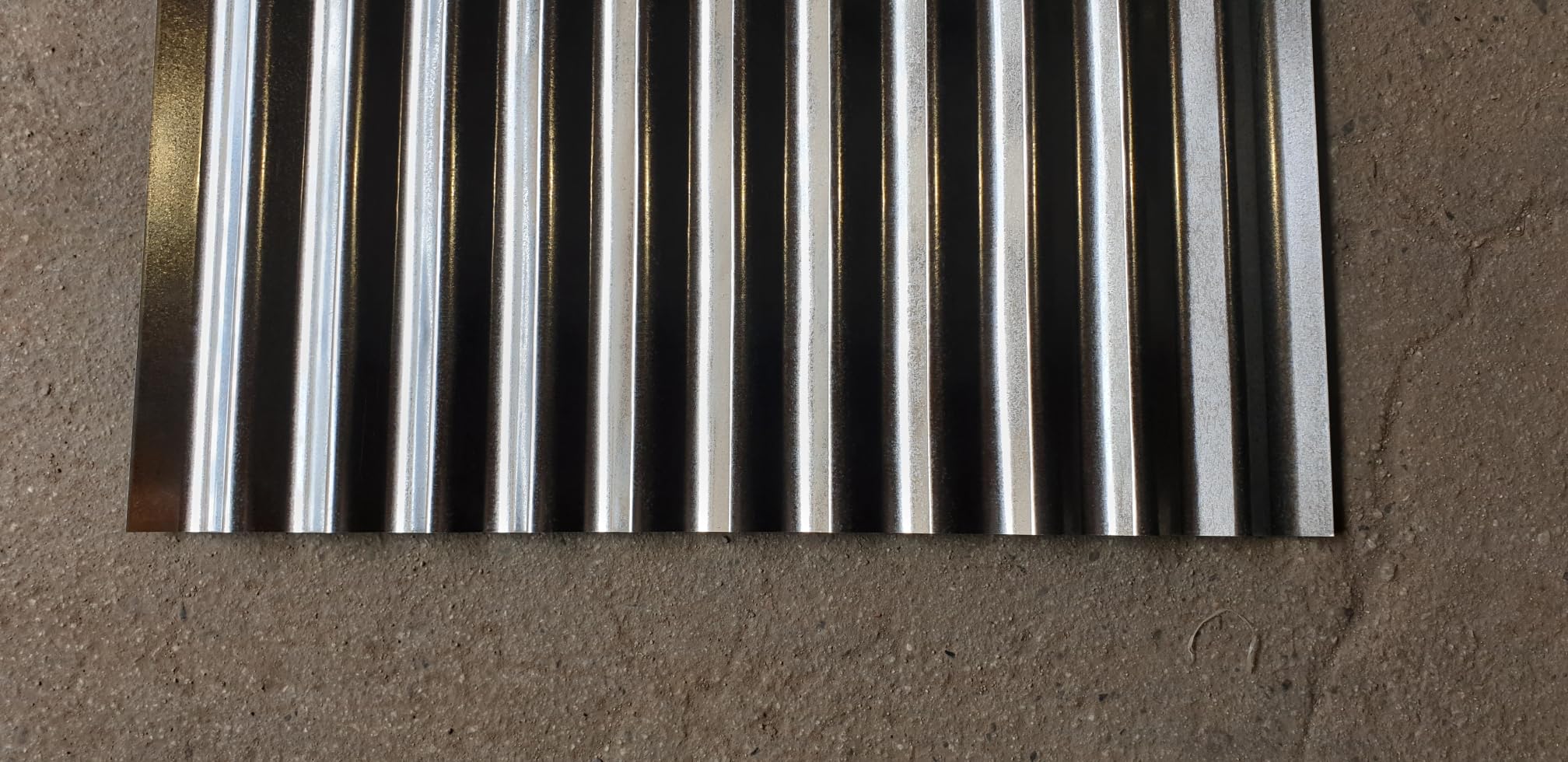 10PZ Lamiera Zincata Ondulata, 200x90 cm, Spessore 0,25 mm, per Copertura Tetti e Pareti