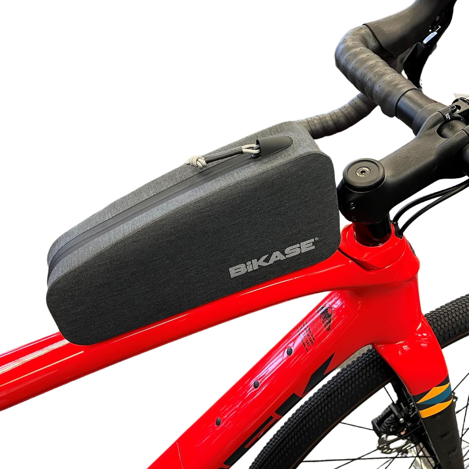 BiKase Bike Top Tube Bag Bicycle Front Frame Bag Waterproof Bike Pouch Pack/Phone Bag Cycling Accessories Pouch for Mountain Road Bike mounts to Brazeons or water bottle screws or strap mount