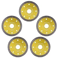 Vista 7 de TOOLEAGUE Hoja de sierra de diamante, hoja de azulejos súper fina de 4-1/2 pulgadas, rueda de corte de diamante para cortar mármoles de granito