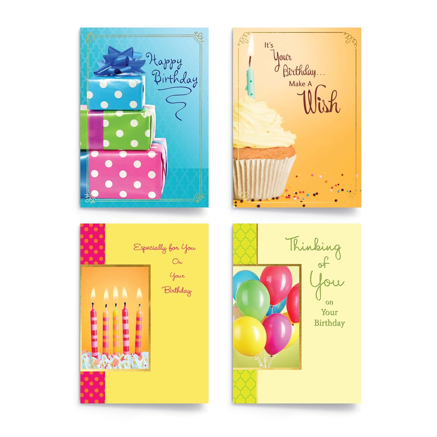 Designer Greetings Birthday Greeting Card Assortment, Box of 12 Cards