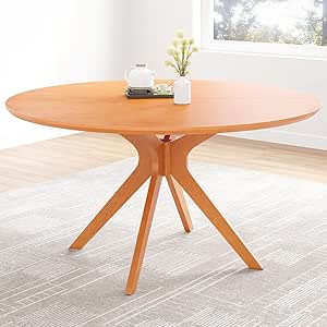 Amazon.com - Soohow 47.2" Solid Wood Round Dining Kitchen Table for 4-6 ...