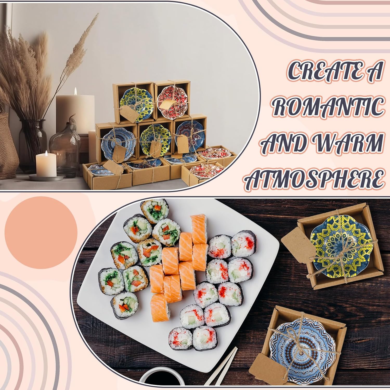 24 Pcs Mexican Wedding Favors for Guests Bulk 3.3 Inches Small Ceramic Bowl Mexican Salsa Bowl Dipping Boho Pottery Dishes for Bridal Pooja Baby Shower Birthday Guest Gift Rustic Souvenirs