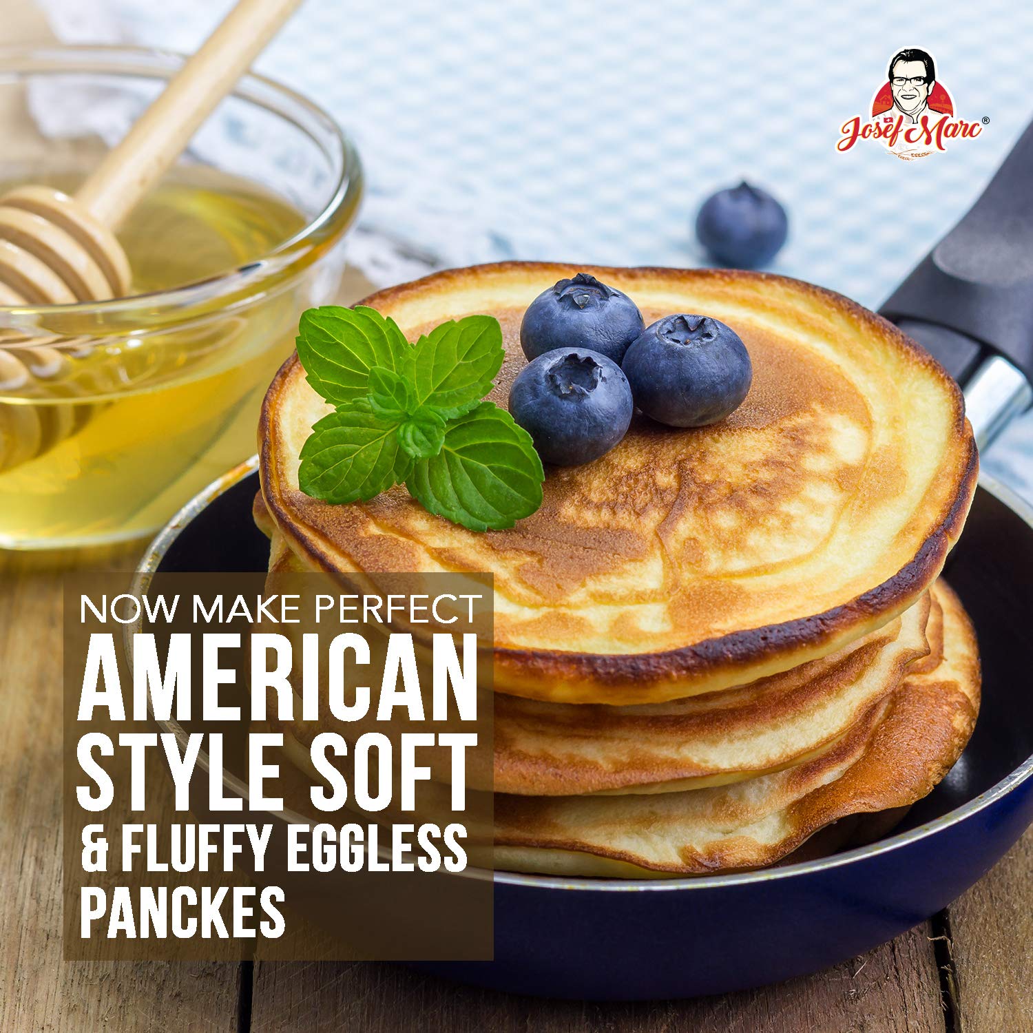 JOSEF MARC Original Pancake Mix, 2 LBS (907g) - Egg Less Pancake Mix ,just Add Water, Formulated in Switzerland 3