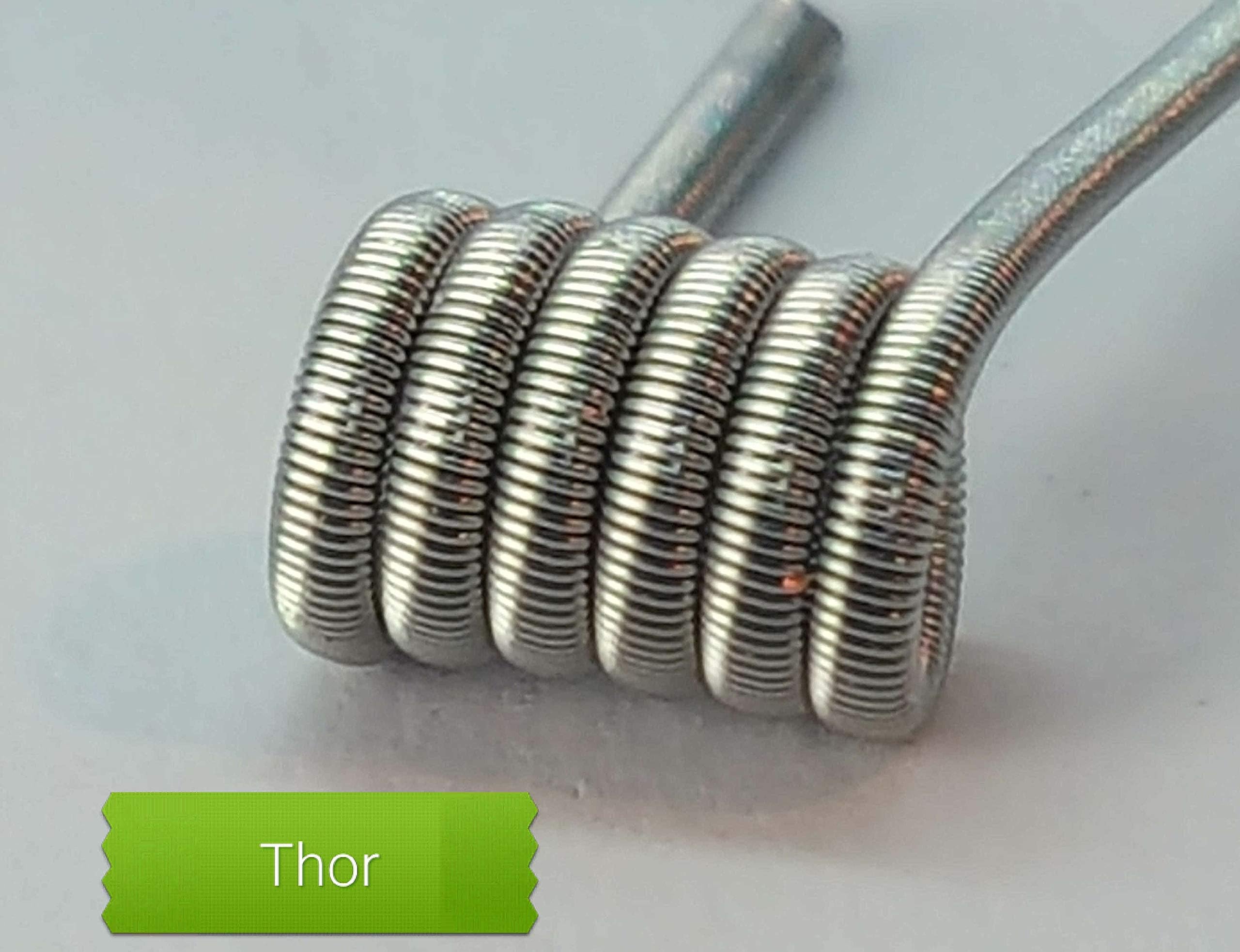 2 Core Fused Clapton Coil V2A Pack of 10 Thor Handmade in Germany