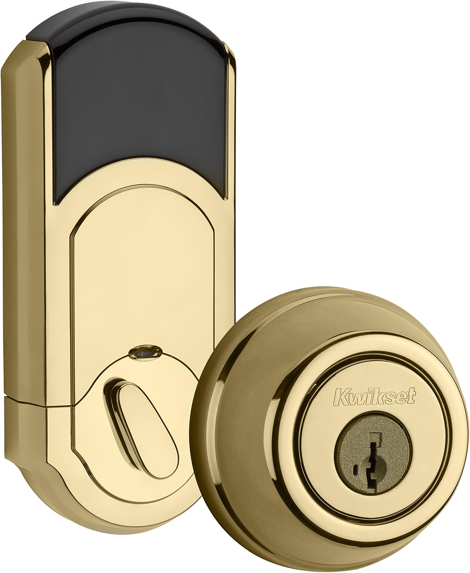 Kwikset 910 Z-Wave Signature Series Traditional Electronic Deadbolt in Satin Nickel