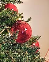 Vista 31 de DN DECONATION Deep Red Glass Christmas Ornaments, Set of 9, 3.15' Hanging Christmas Baubles for Xmas Tree Decoration, Wedding Party Gift