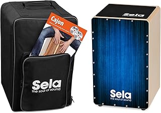 Sela SE 148 NL - Cajón con mochila, cajón pad y método de cajón en holandés y CD/DVD, color azul
