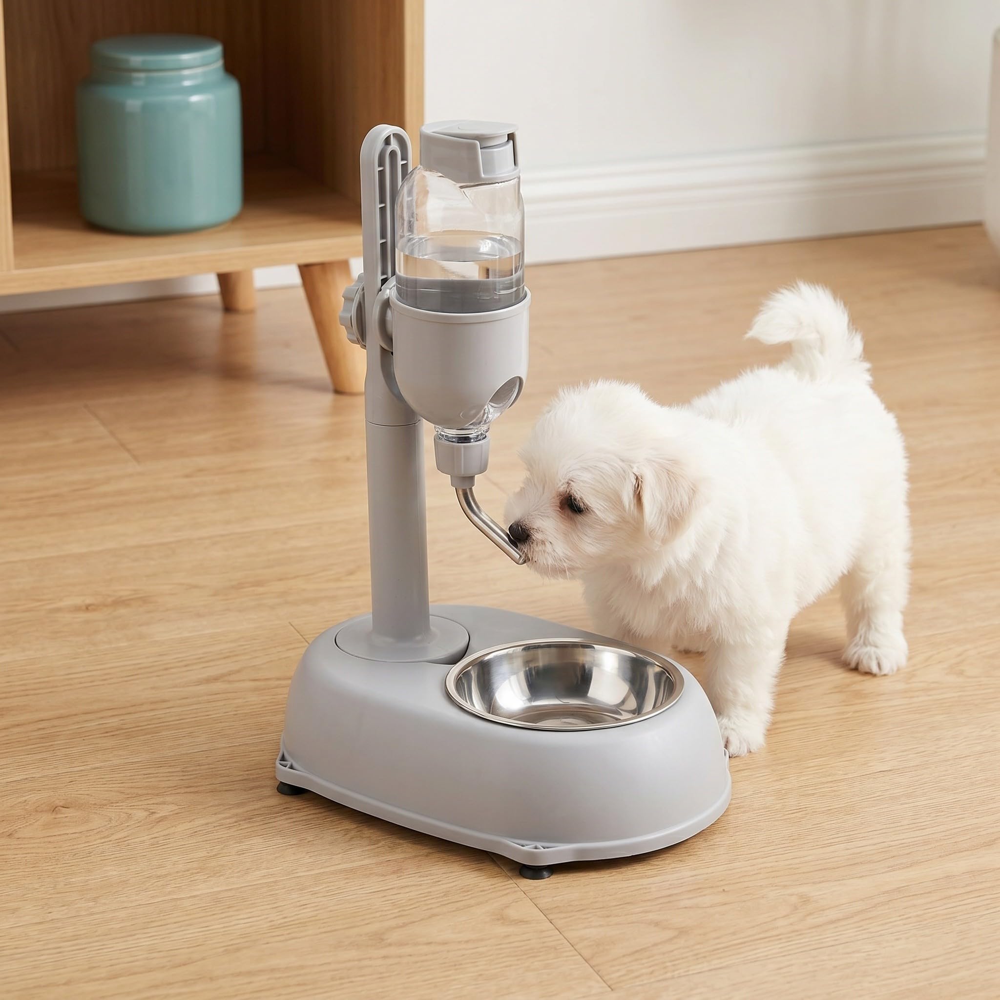 Distributore D’acqua per Animali 2 in 1, Bottiglia da 500ml