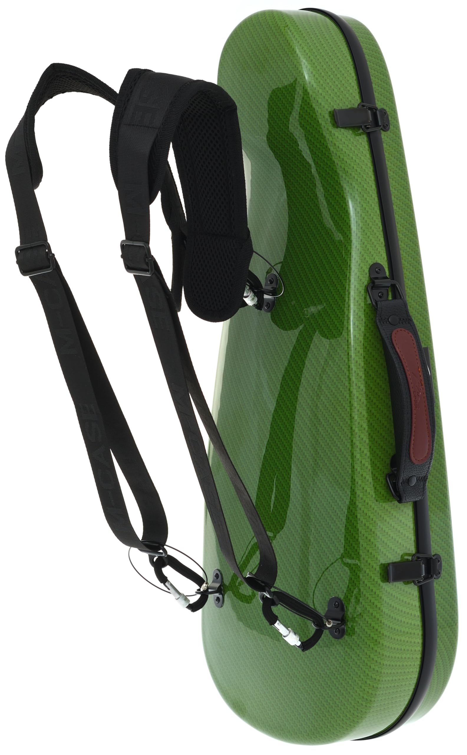 Geigenkoffer Fiberglass 4/4 SlimFlight special grün M-case + Bogenkoffer