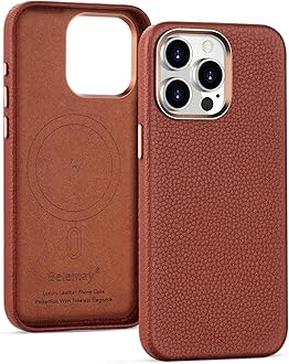 【Belemay】 iPhone 15 pro 本革 ヴィンテージ　ブラウン Amazon.com: Belemay Compatible with iPhone 15 Pro Max