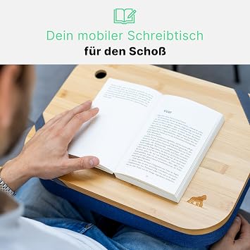 Laptopkissen - Knietablett mit Kissen - Laptop Unterlage Schoß - Lapdesks MY FAT GORILLA Laptop Kissen Schoß - Laptopkissen Knietablett - Lap Desk - Laptopunterlage - Laptop Tablett