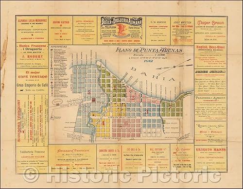 Plano de Punta Arenas  La ciudad más grande del mundo al sur del sur 46 del sur paralelo - Poco después de la fiebre del oro de Tierra del Fuego,