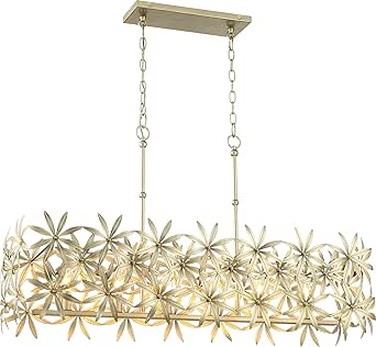 Minka Lavery 2147-735 Flower Child Island Light, 6-Light 360 Total Watts, 23" H x 39" W, Ambry Gold