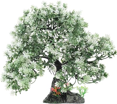 Healeved Aquarium Artificial Tree Decor Realistic Fish Tank Landscaping Ornament for Home Decoration Premium Craft for Aquatic Plants and Desktop Decor
