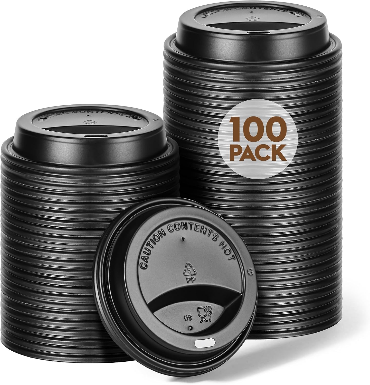 Amazon.com: WYBITNY Coffee Cup Lids 100 Pack, 3.54" Disposable Plastic ...