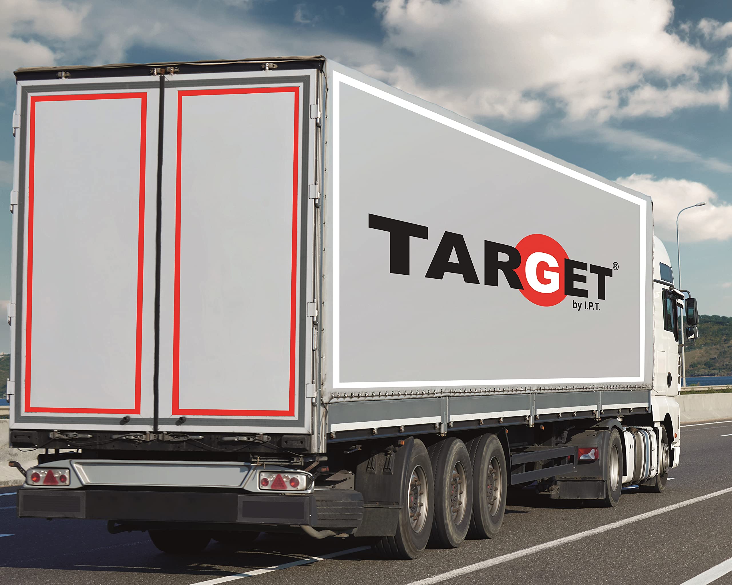 TARGET - Cinta Reflectante Homologada para Camiones - Certificación Norma EC 104R - V23 - Marcaje y Señalización (BLANCO)