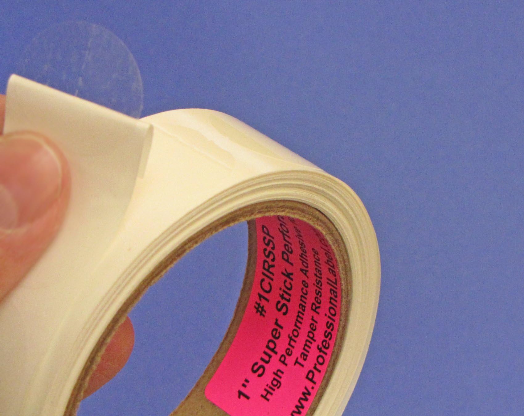 Clear Round Labels Perforated Seals Super Stick 1" Circle 500 Roll #1CIRSSP