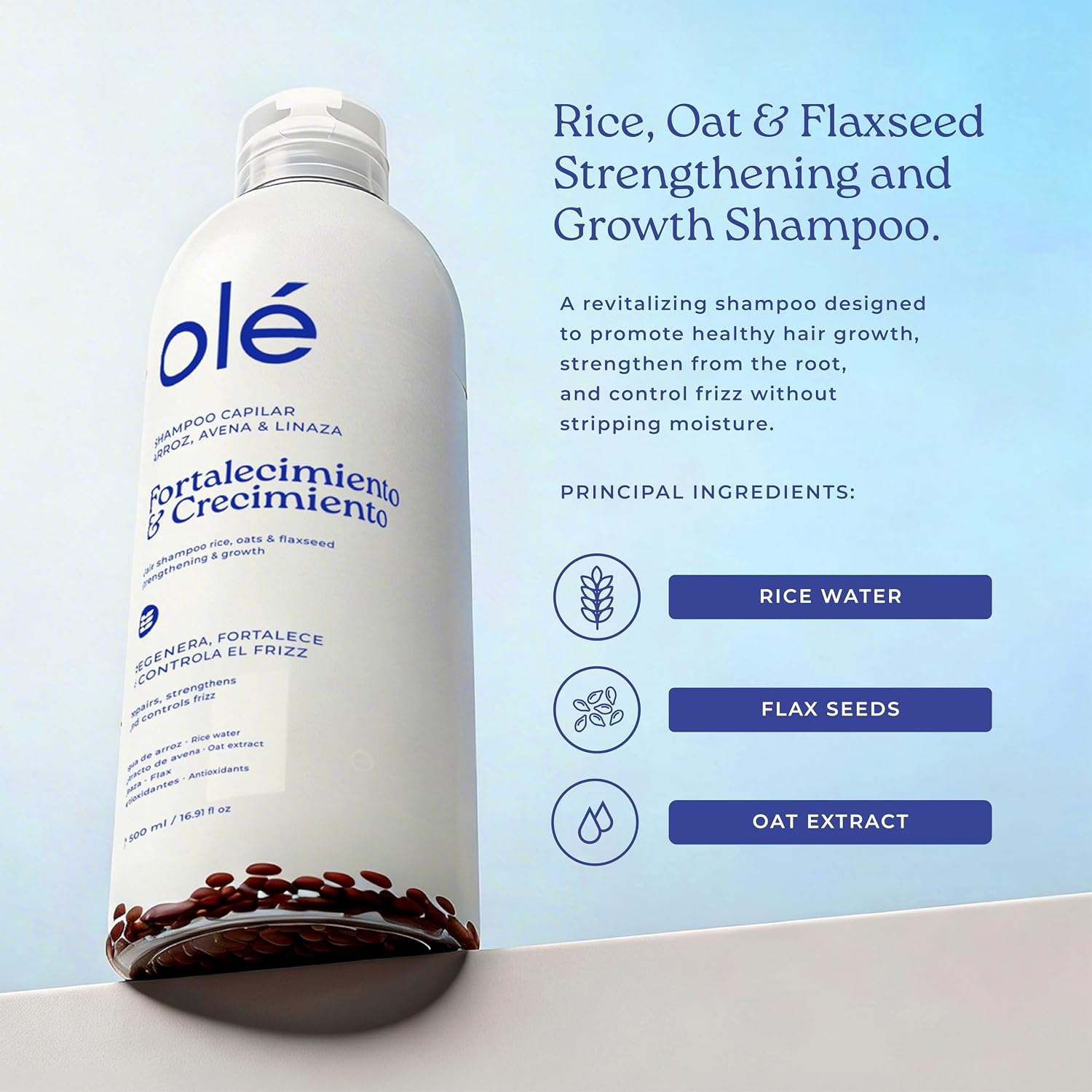 OLÉ Shampoo crecimiento revitalizante de arroz image 2