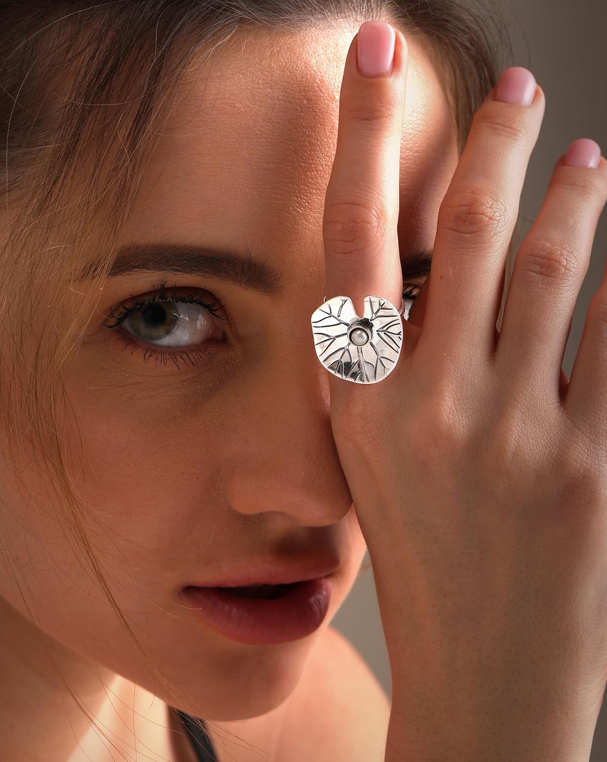 LeCalla 925 Sterling Silver Adjustable Rings for Women | Lightweight Adjustable Vintage Design Stackable Finger Ring | Nature Inspired Handmade Engagement Promise Ring Jewelry - Image 2