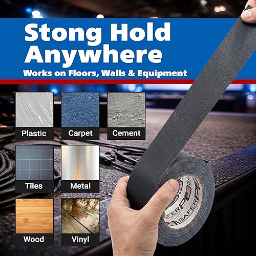 Miniatura 8 de Gaffer Power Real Professional Grado Premium Cinta Gaffer Fabricada en los Estados Unidos - Blanco 2 Pulgadas X 30 Yardas - Cinta Gaffer de Servicio