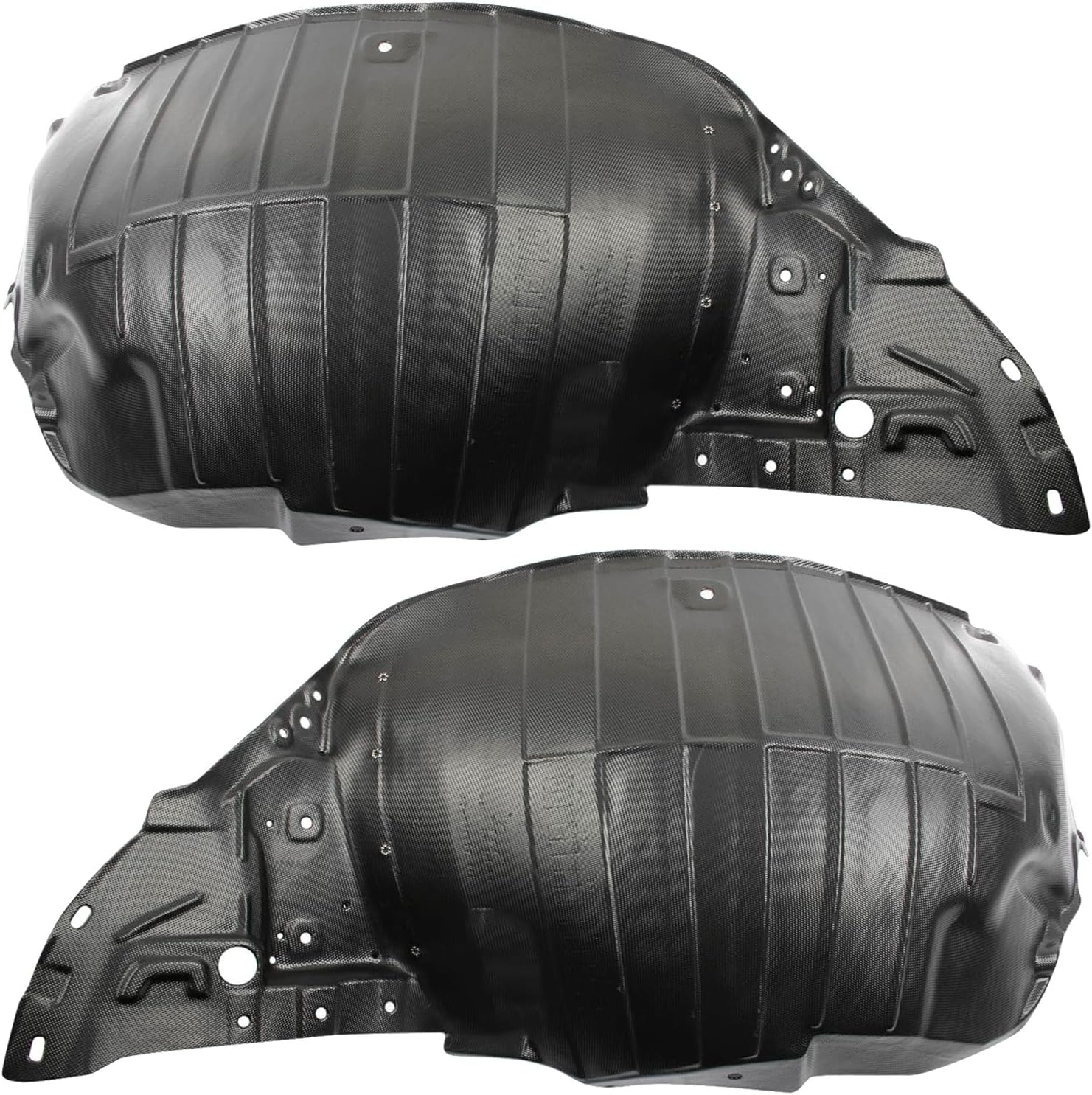 TRQ Front Inner Fender Liner Set Compatible with 2009-2020 Nissan 370Z NI1248121 NI1249121