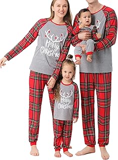 YILEEGOO Women,Clothing,Nightwear, Lingerie & Underwear,Nightwear,Pyjama Sets YILEEGOO Christmas Pyjamas Xmas Pjs Cotton Sleepwear Nightwear Family Matching Pajamas Set for Women Men Baby Girls Boys
