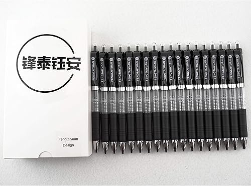 Miniatura 7 de Fengtaiyuan ADP18, bolígrafos de gel retráctiles, 0.020 in, tinta negra, extrafinos, escritura suave, paquete de 18 (ADP18)