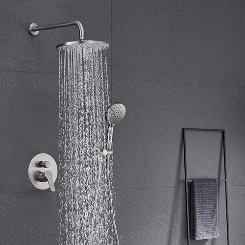 Miniatura 155 de IRIBER - Sistema de ducha de lluvia con cabezal de ducha fijo y de mano de alta presión cepillado níquel,Oro cepillado,Cromado,Oro rosa