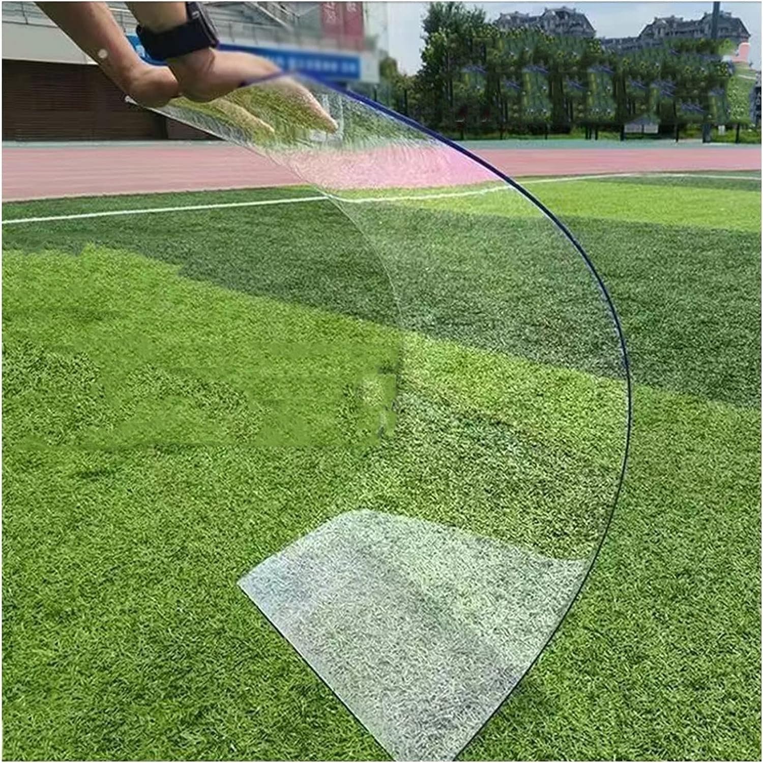 Panel de techo de policarbonato transparente para invernadero, lámina de plástico acrílico transparente para toldo al aire libre, marco frío, resistente a la lluvia y protección UV, 80 x 100 cm / 100