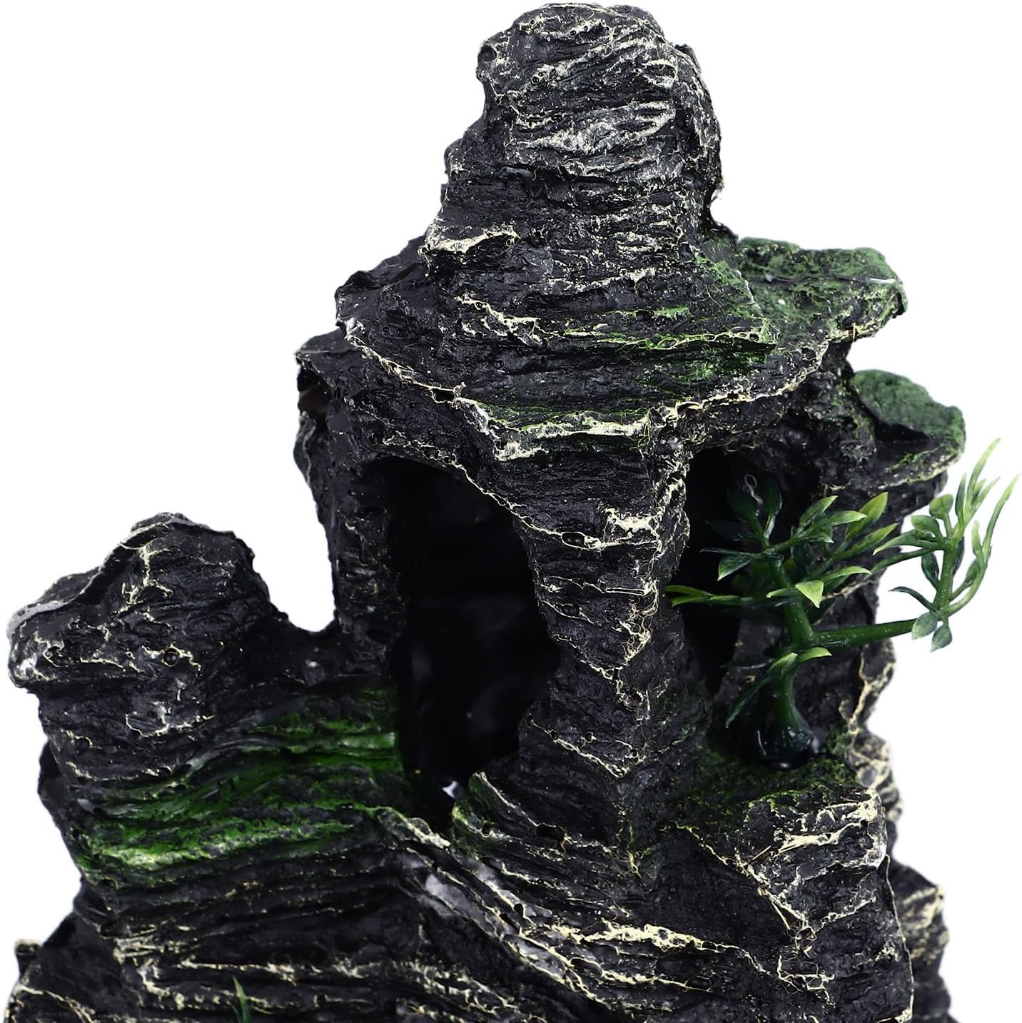 Fish Tank Rocks Resin Aquarium Rock Decoration – Good Looking Landscape with Hollow Cave Large Aquarium Decor for Fish Hiding, Freshwater and Fish Tanks