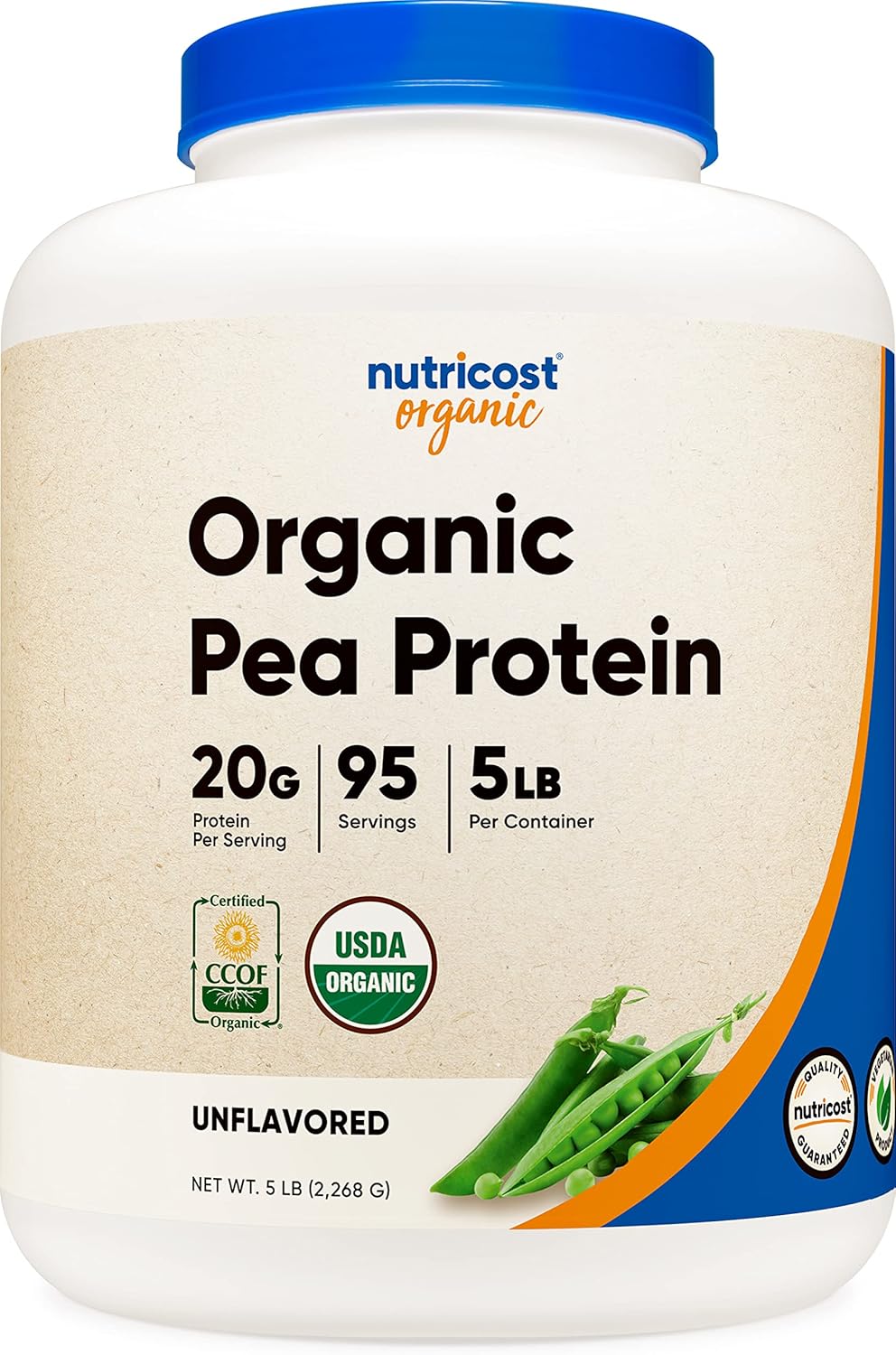 Buy Nutricost Organic Pea Protein Isolate Powder 5LBS Unflavored