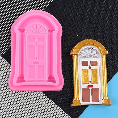 Miniatura 8 de Molde de silicona de grado alimenticio para tartas de azúcar, para ventana de marco de puerta, herramientas para hornear, molde de chocolate,