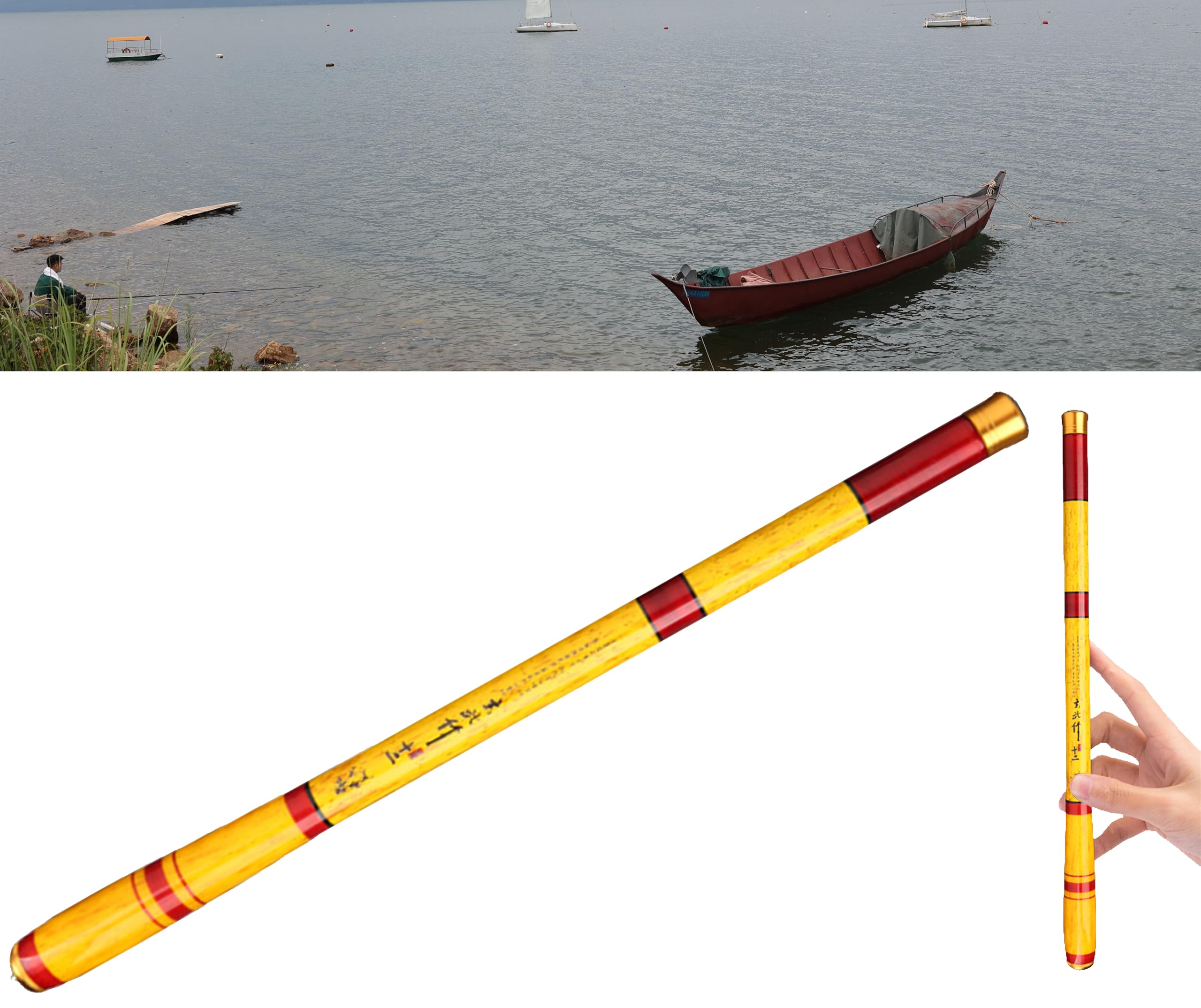 Tenkara Rod Telescopic Fishing Rod-Ultra Short Telescopic Fishing Tenkara Rod Portable Collapsible Bass Crappie Full Kit Carbon Fiber Fishing Pole All