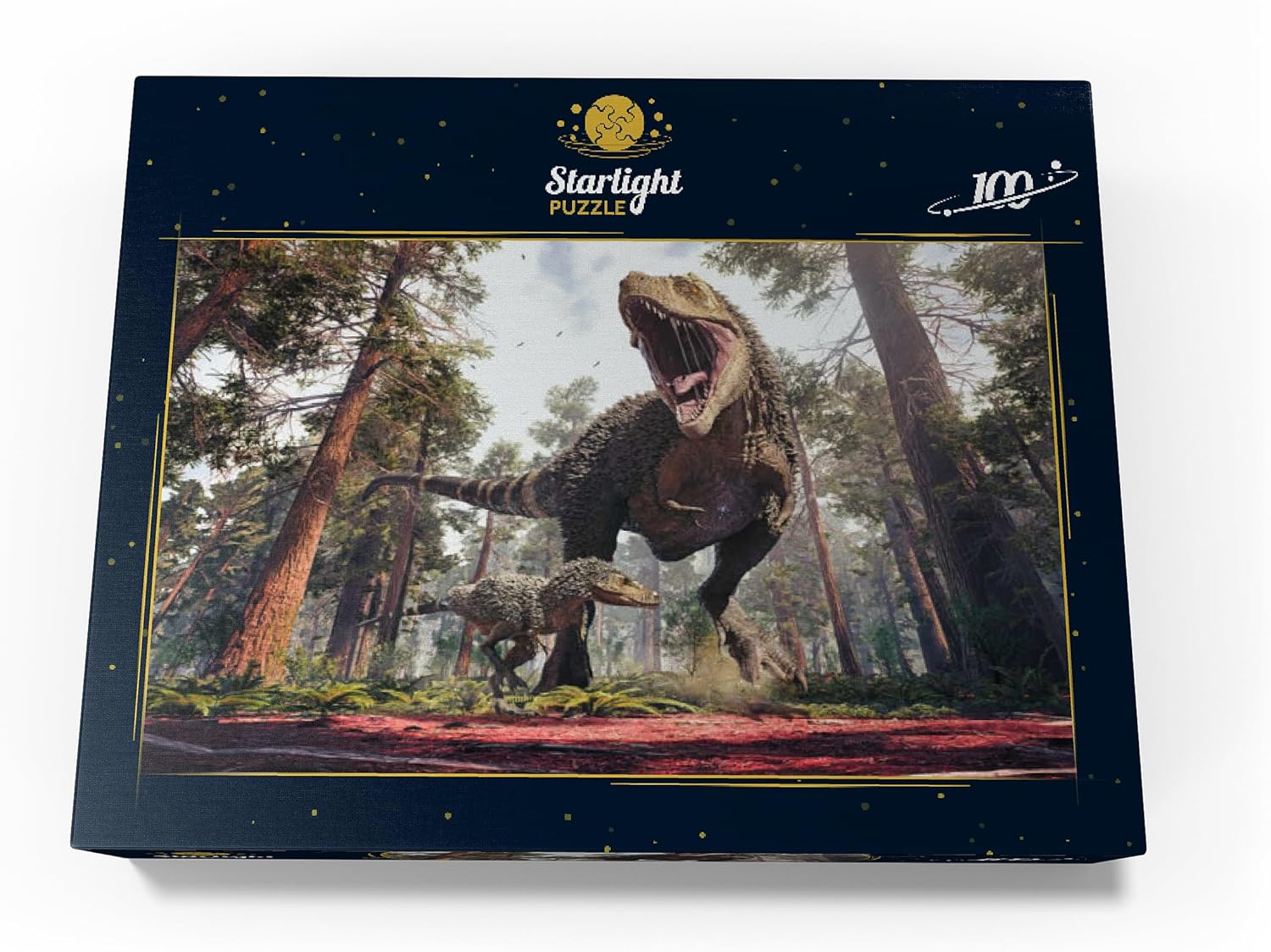 MyPuzzle Tyrannosaurus Rex and His Cub - Premium 100 Piece Jigsaw Puzzle for Adults