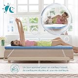 Amazon Basics Surmatelas de Mousse à Mémoire de Forme avec Sangles, 80 x 190 x 5 cm, Blanc - 5