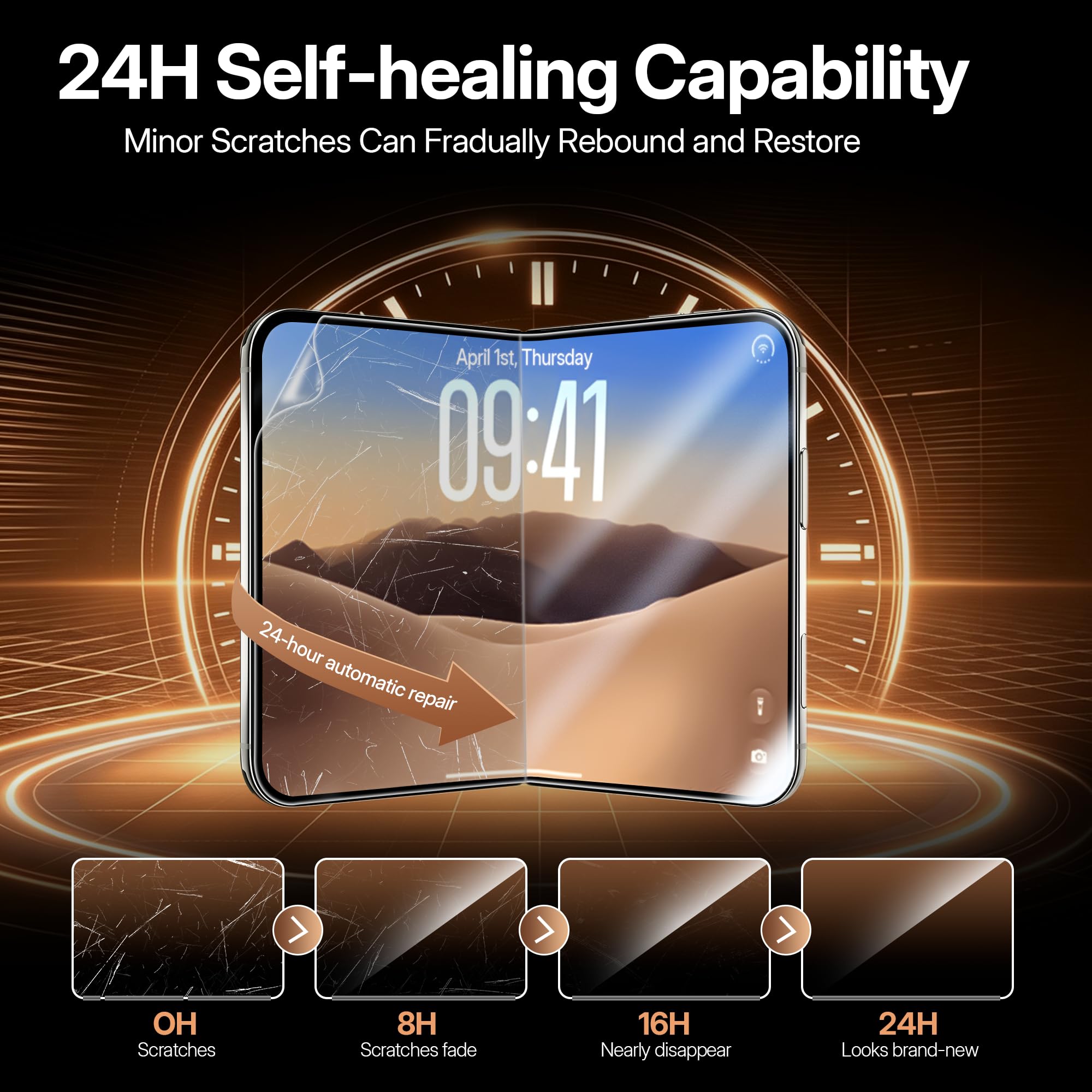 QHOHQ für iPhone Duo für Außen Panzerglas + Innen Schutzfolie, 2+2+2 Stück – Ansicht 4