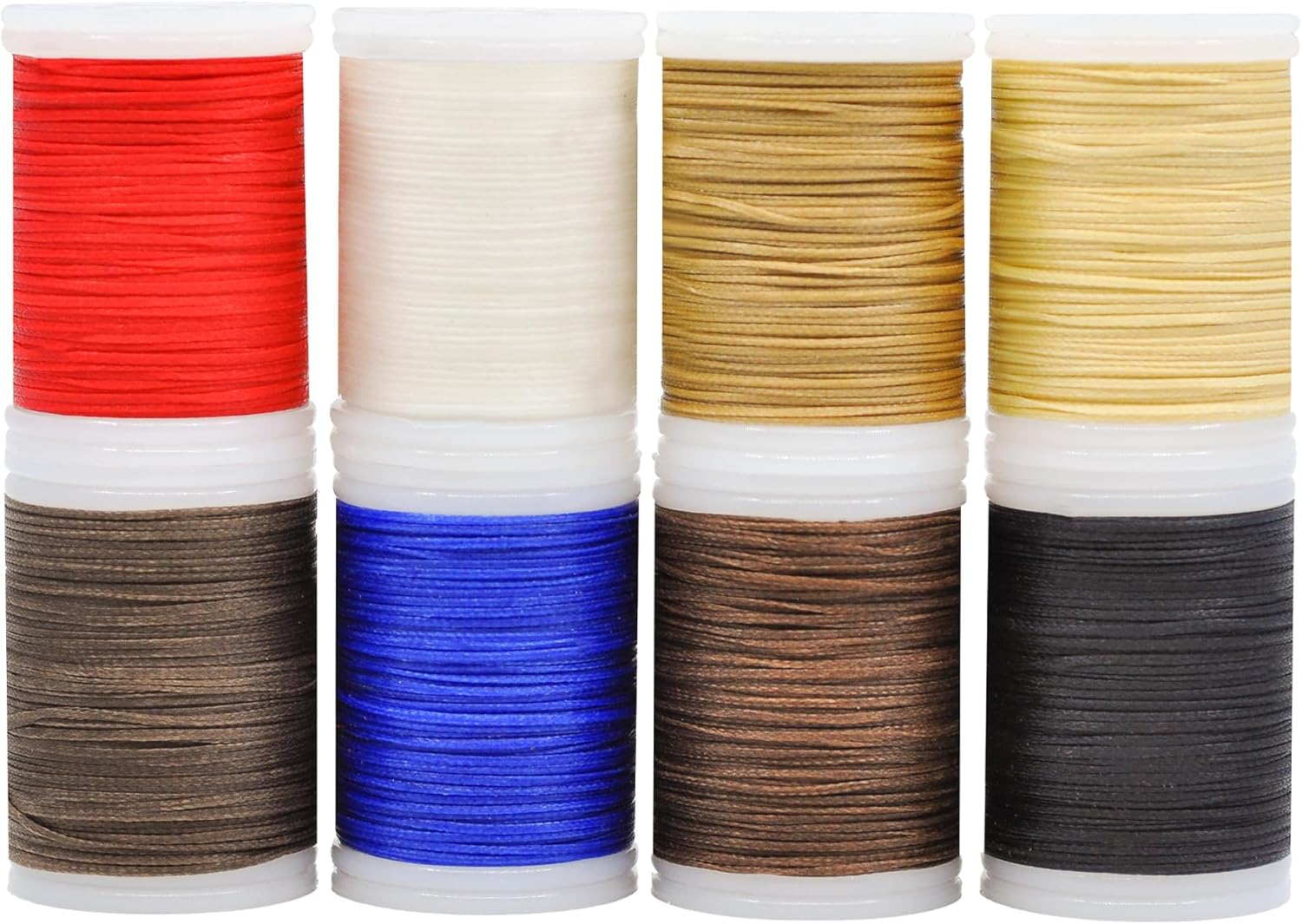 672Yards(8 Colors,210D/16F) Leather Sewing Waxed Thread, Stitching Thread for Leather Craft DIY/Shoe Repairing/Bookbinding