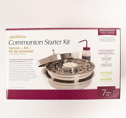 Miniatura 5 de Broadman Church Supplies RemembranceWare Communion - Kit de iniciación, color plateado Misc. Supplies – 1 Octubre 2014