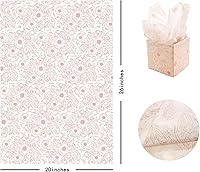 Vista 3 de TTLLQQ Papel de regalo de mariposa de metal dorado, 40 hojas de tamaño grande de 20 x 26 pulgadas para bodas, cumpleaños, baby shower, decoración