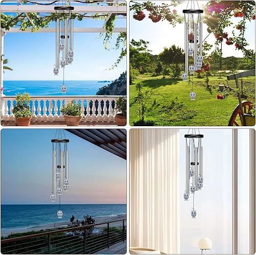 Miniatura 8 de Campanillas de viento para exteriores, campanillas de viento para puerta de simpatía exterior para decoración de patio, decoración de jardín.