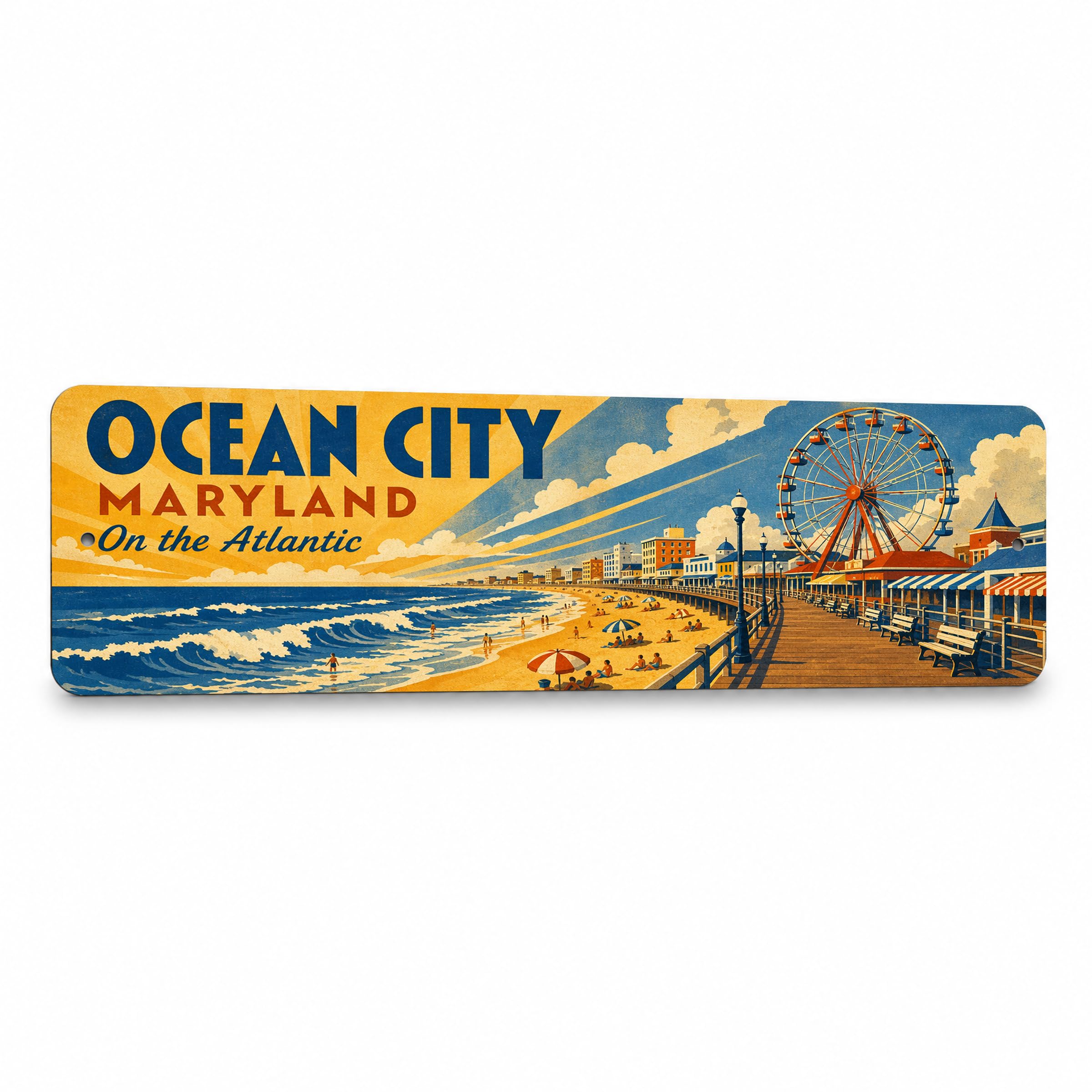 Ocean City Maryland Metal Sign 15x5 – 4 Finishes and other Wholesale maryland for your store trending on Faire.
